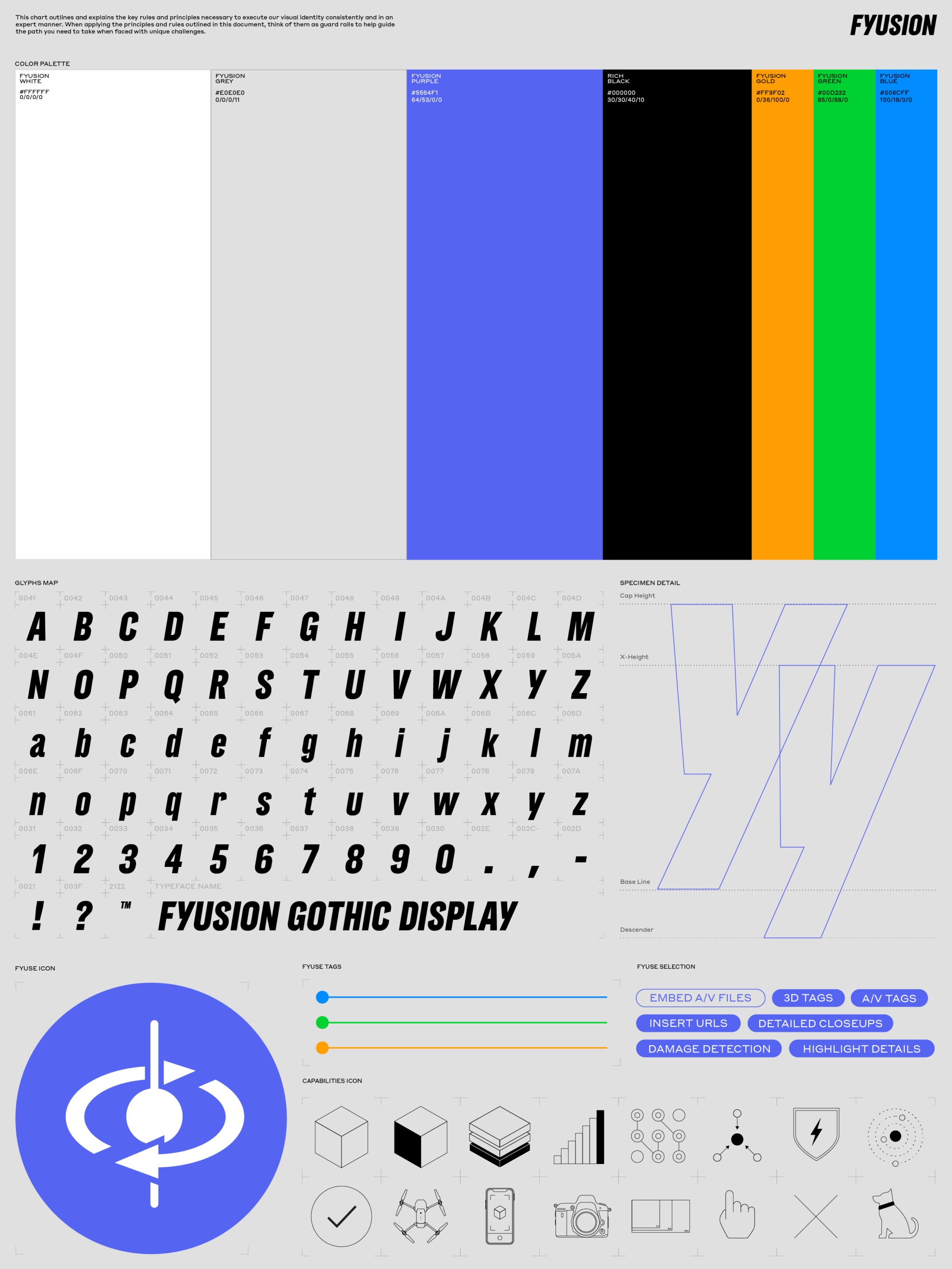 Fyusion brand elements as a poster