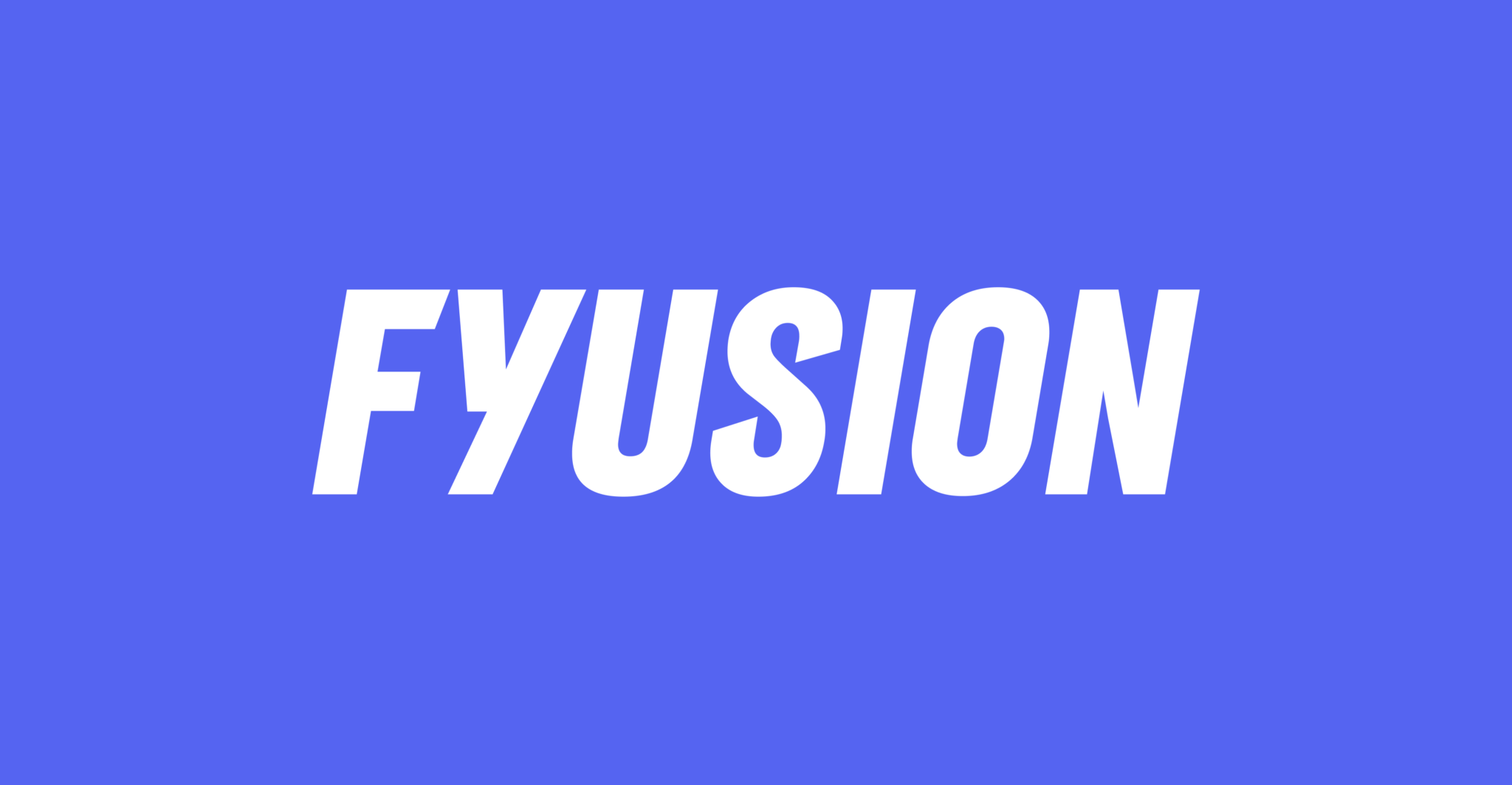 Fyusion logo on purple